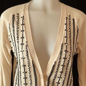 J. Crew Sequin Stripe Cardigan Sweater
